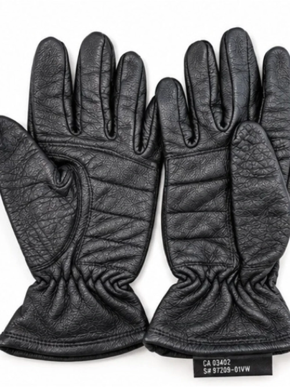 Harley-Davidson Black Leather Riding Gloves with Metal Logo